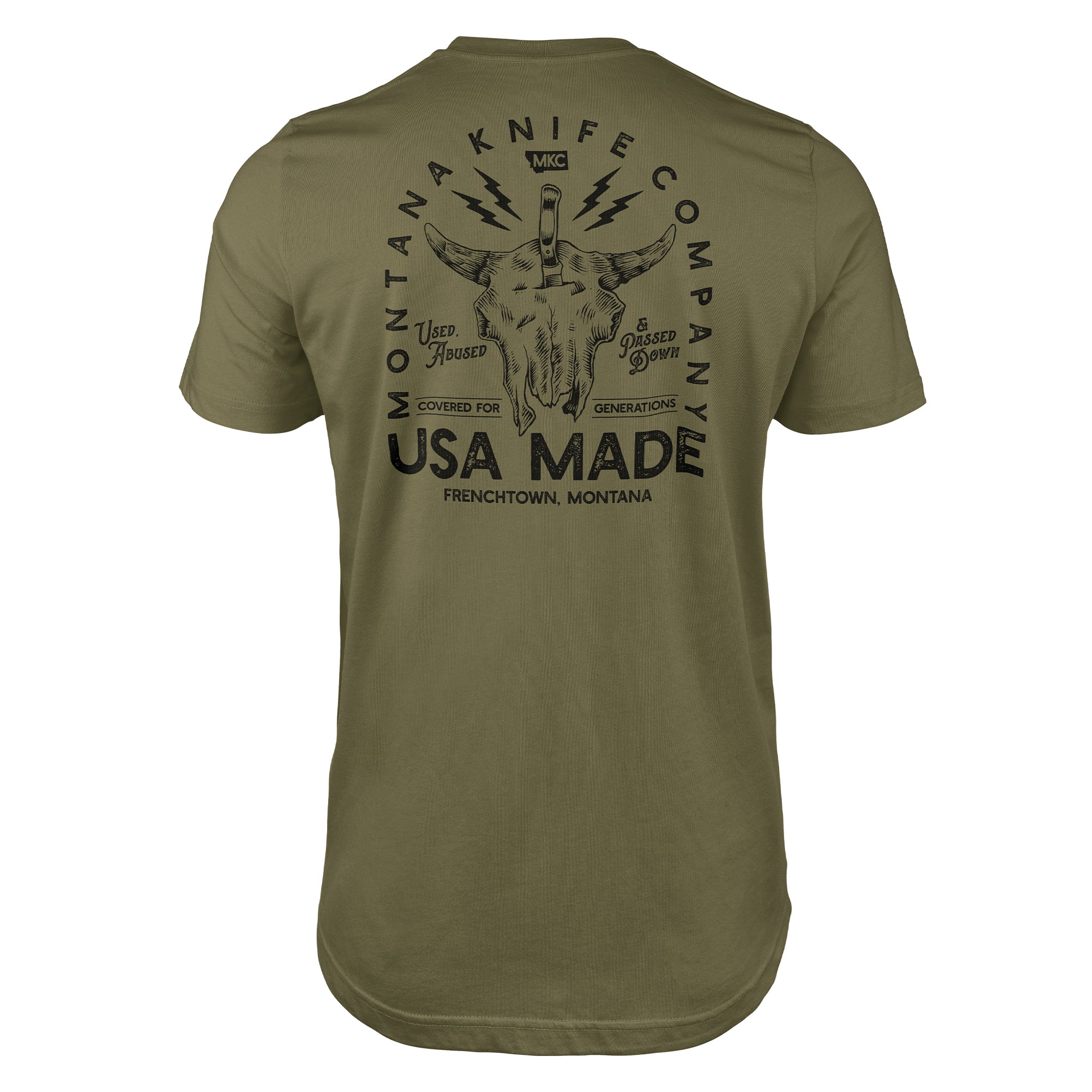 MKC BISON SKULL TEE - OLIVE