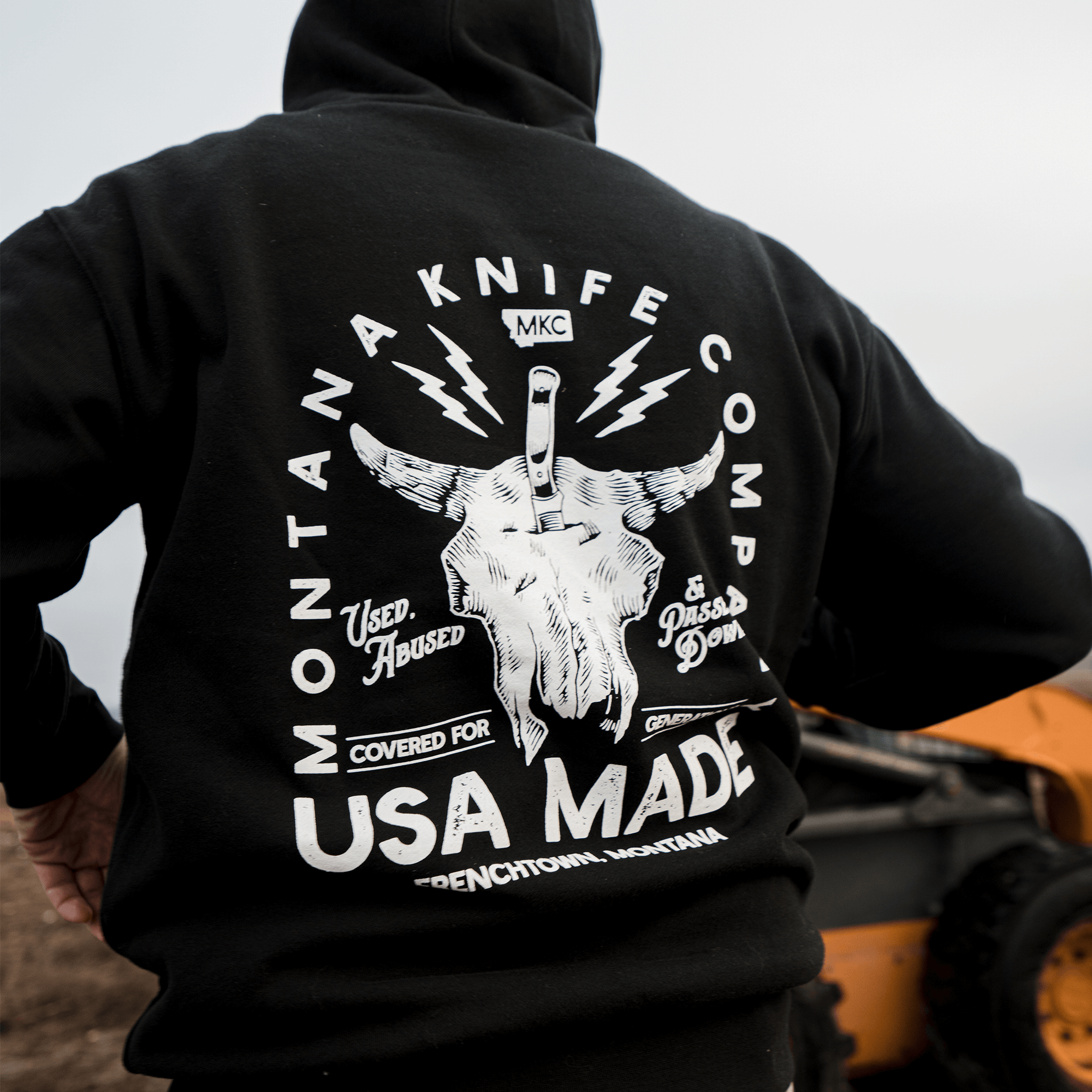 MKC BISON SKULL HOODIE - BLACK