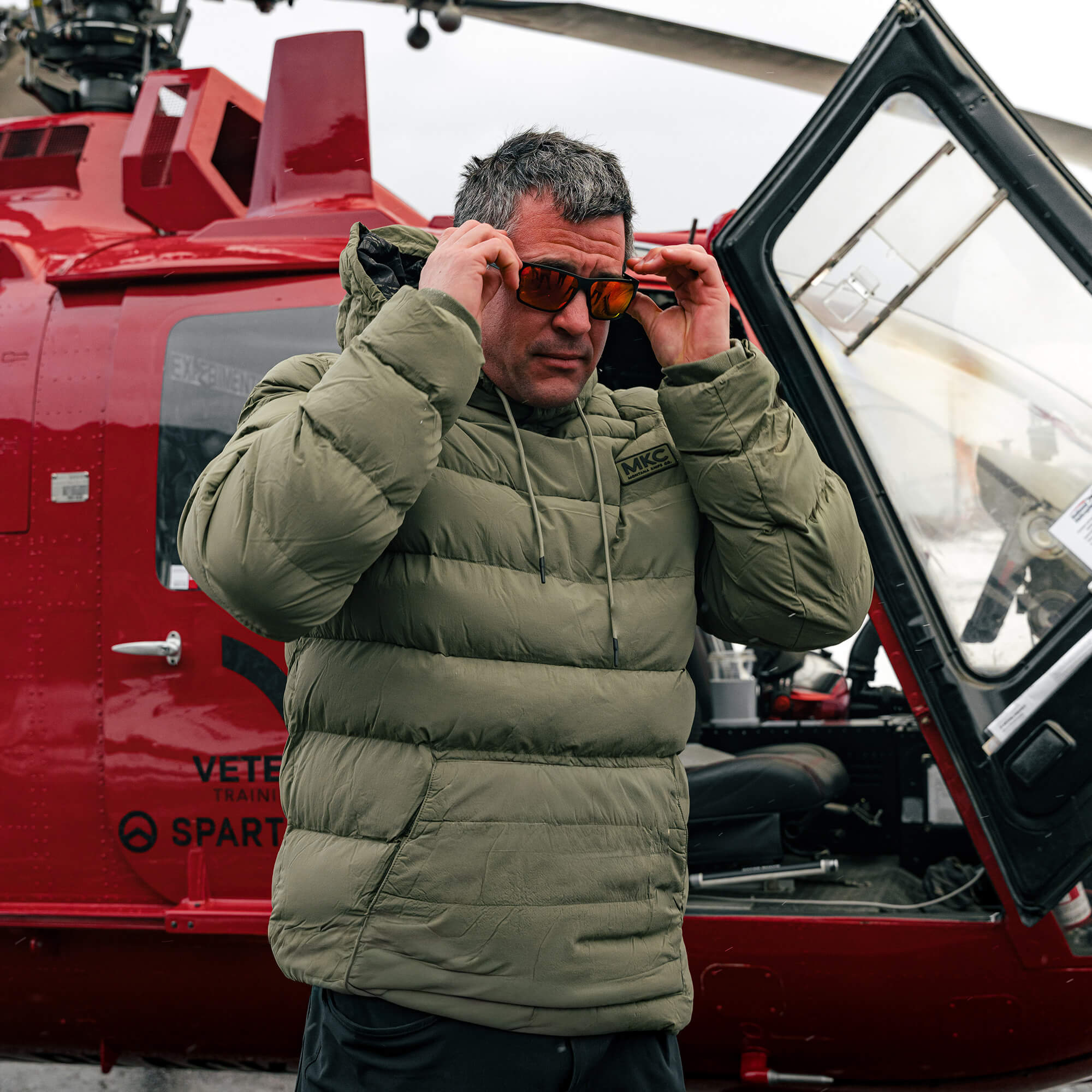 OBERLIN PULLOVER PUFFY JACKET - OLIVE