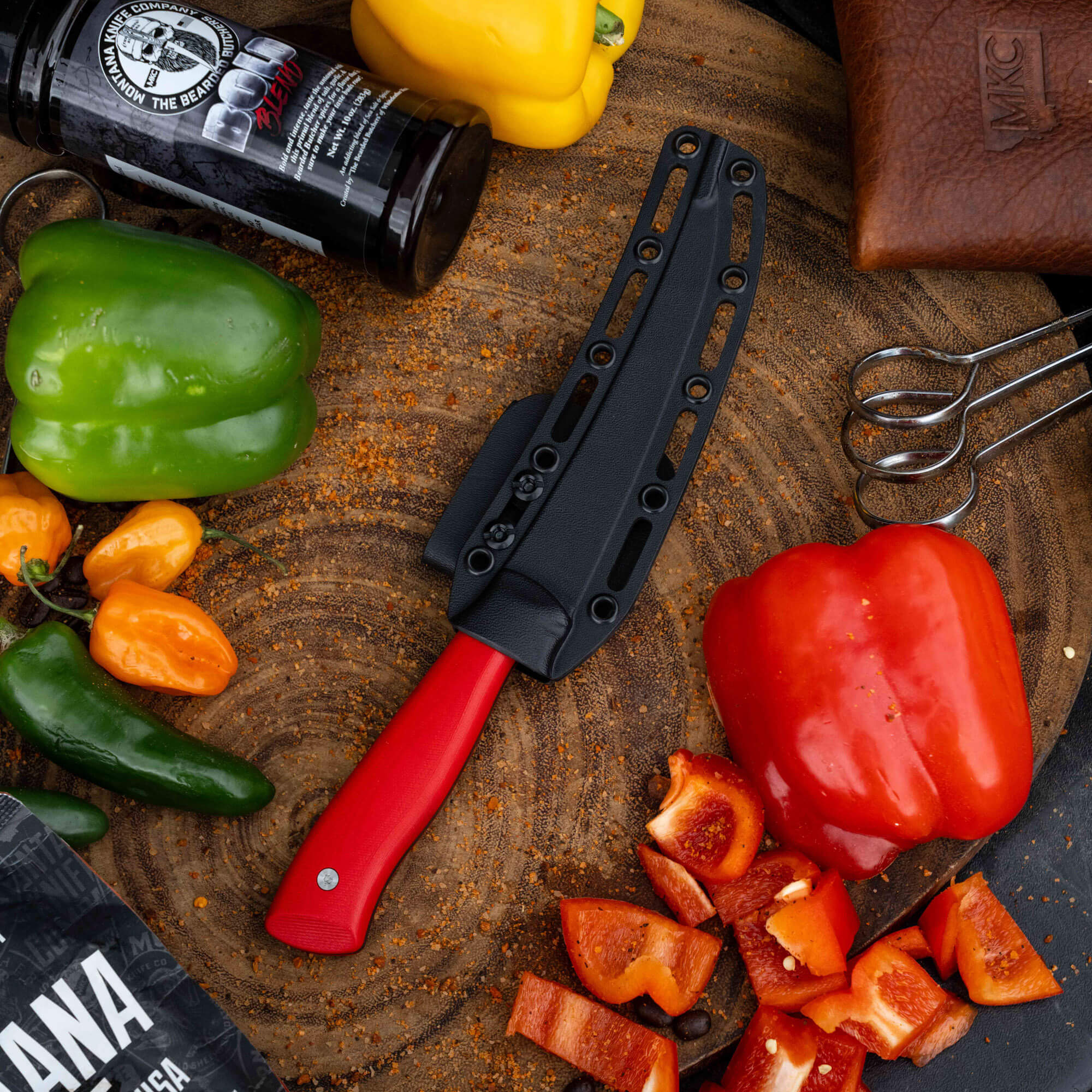 BONING BUTCHER KNIFE - PVD - RED