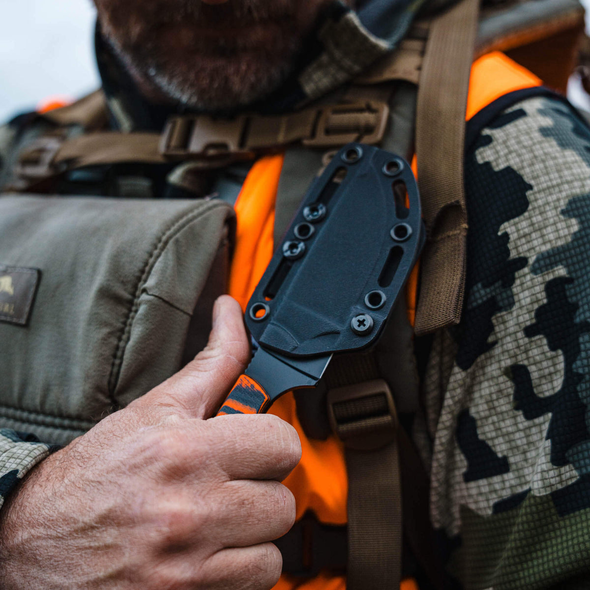MKC ELK KNIFE - PVD - ORANGE & BLACK