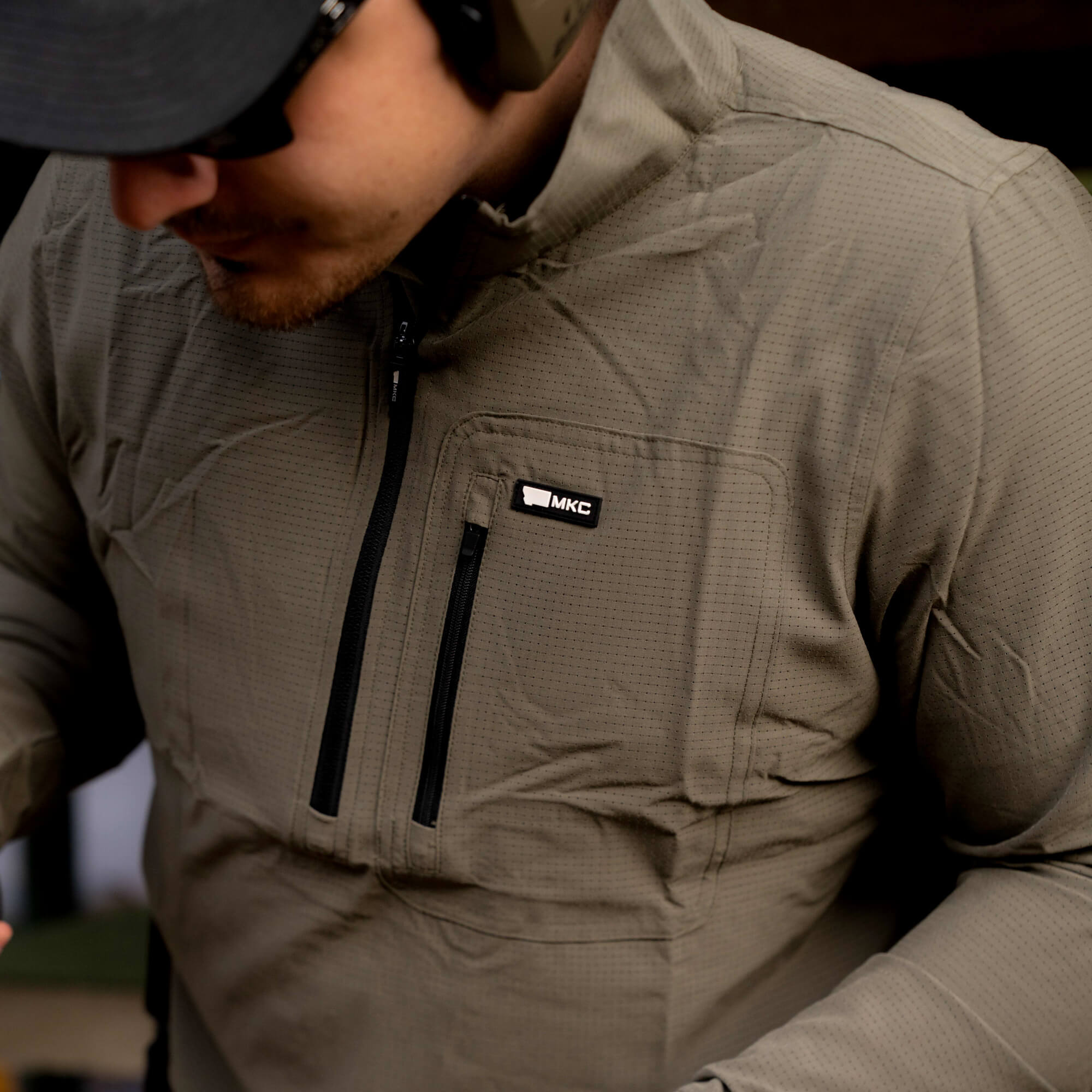 TACTICAL AIRLITE HALF-ZIP - OD GREEN