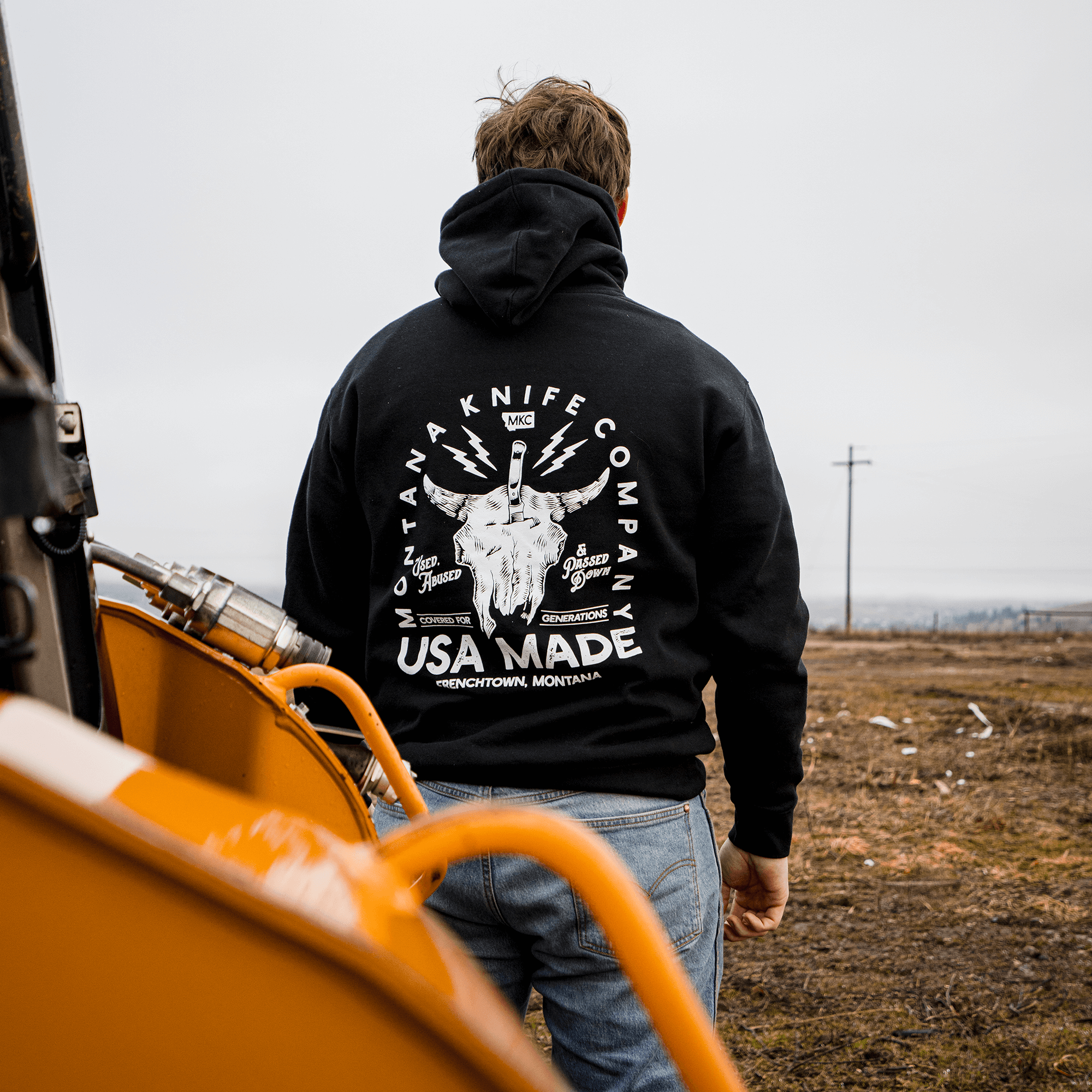 MKC BISON SKULL HOODIE - BLACK