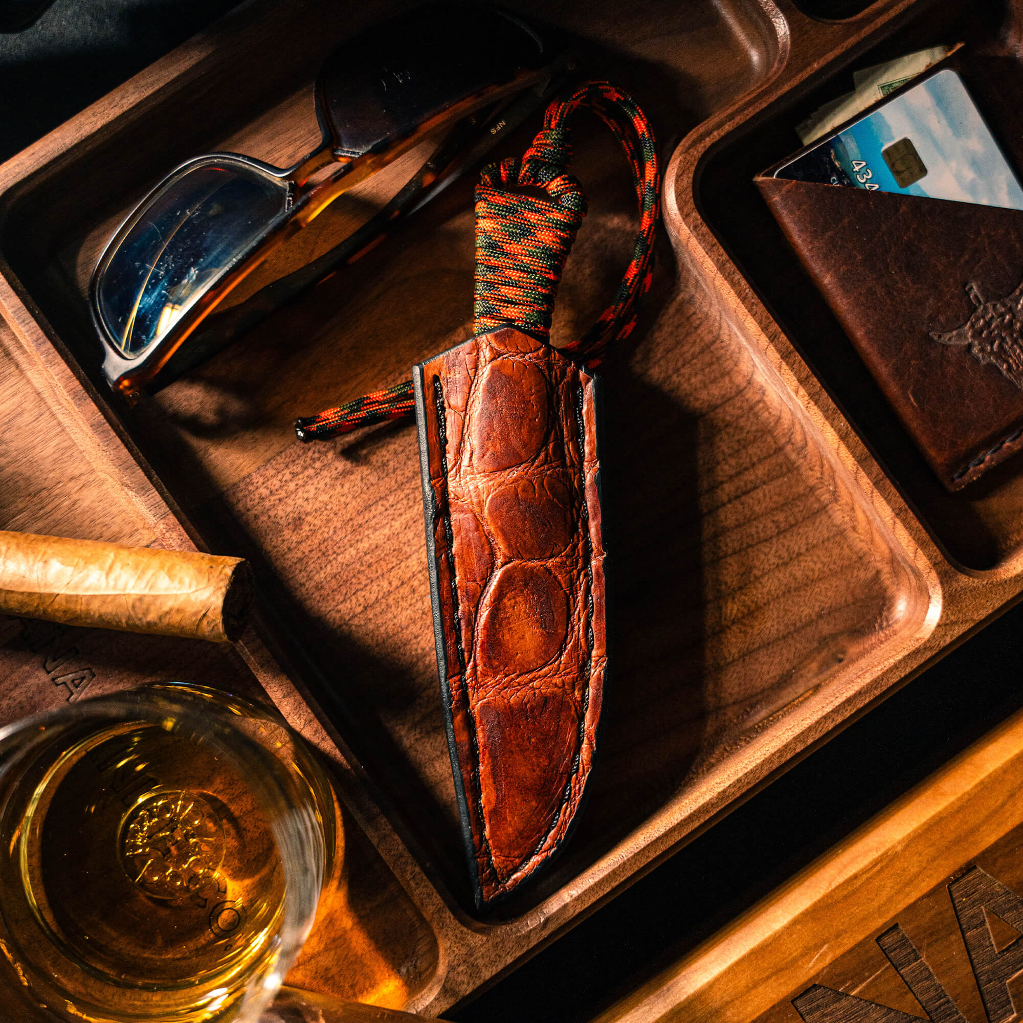 MINI GATOR LEATHER SHEATH - CONCEALED POCKET CARRY
