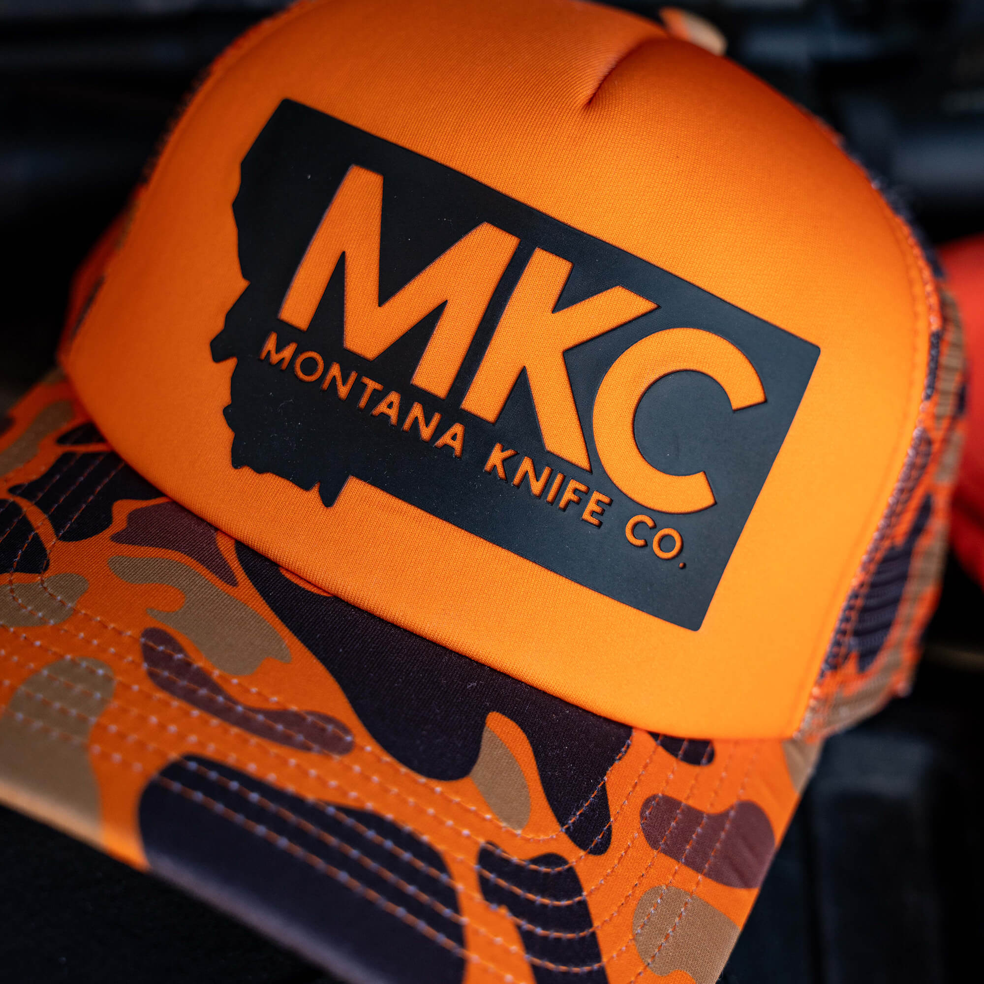 MKC BIG STATE LOGO - ORANGE FOAM HUNTER HAT