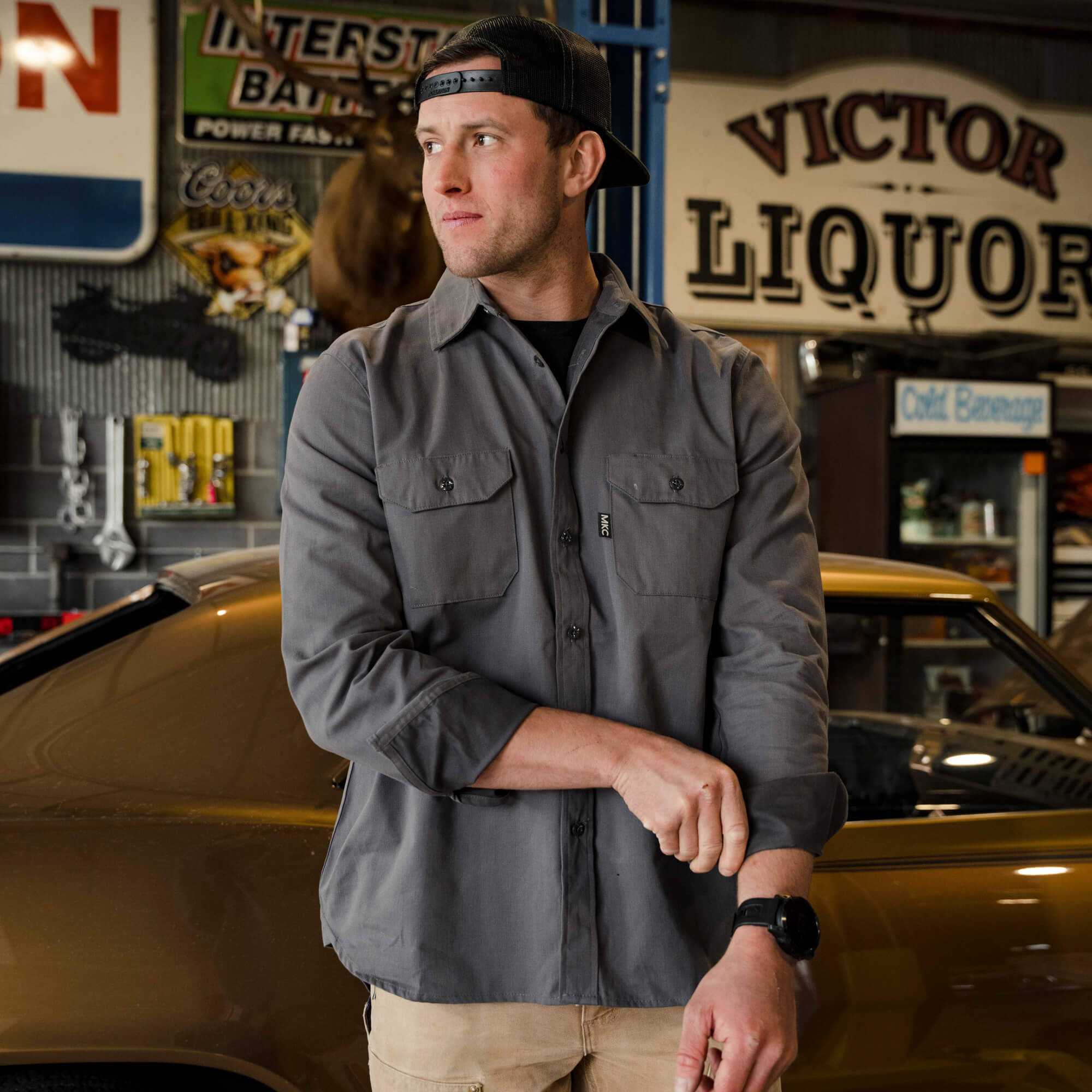 MKC SHOP SHIRT - USA MADE - GRAPHITE