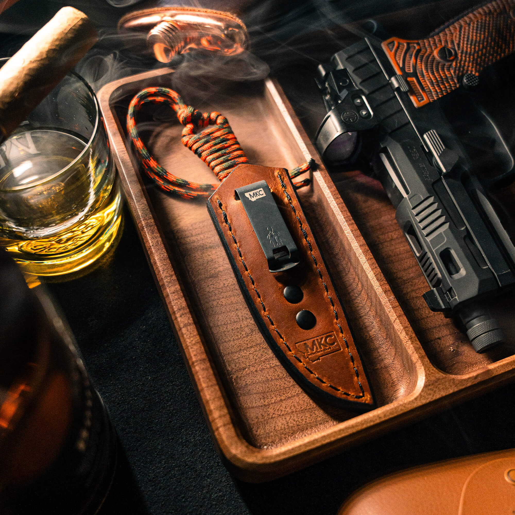 MINI GATOR LEATHER SHEATH - CONCEALED POCKET CARRY