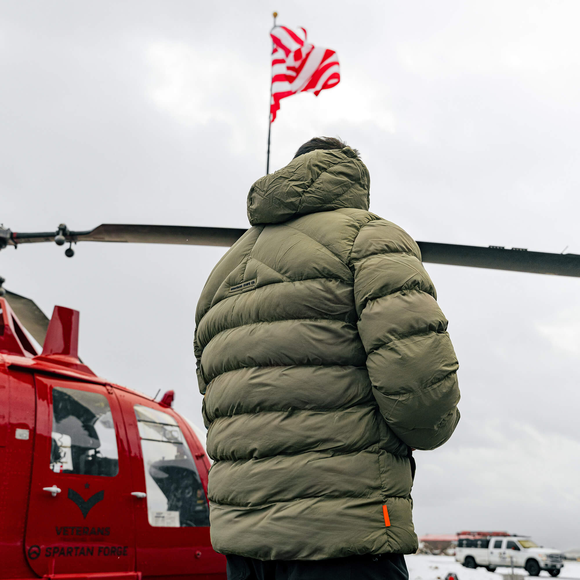 OBERLIN PULLOVER PUFFY JACKET - OLIVE