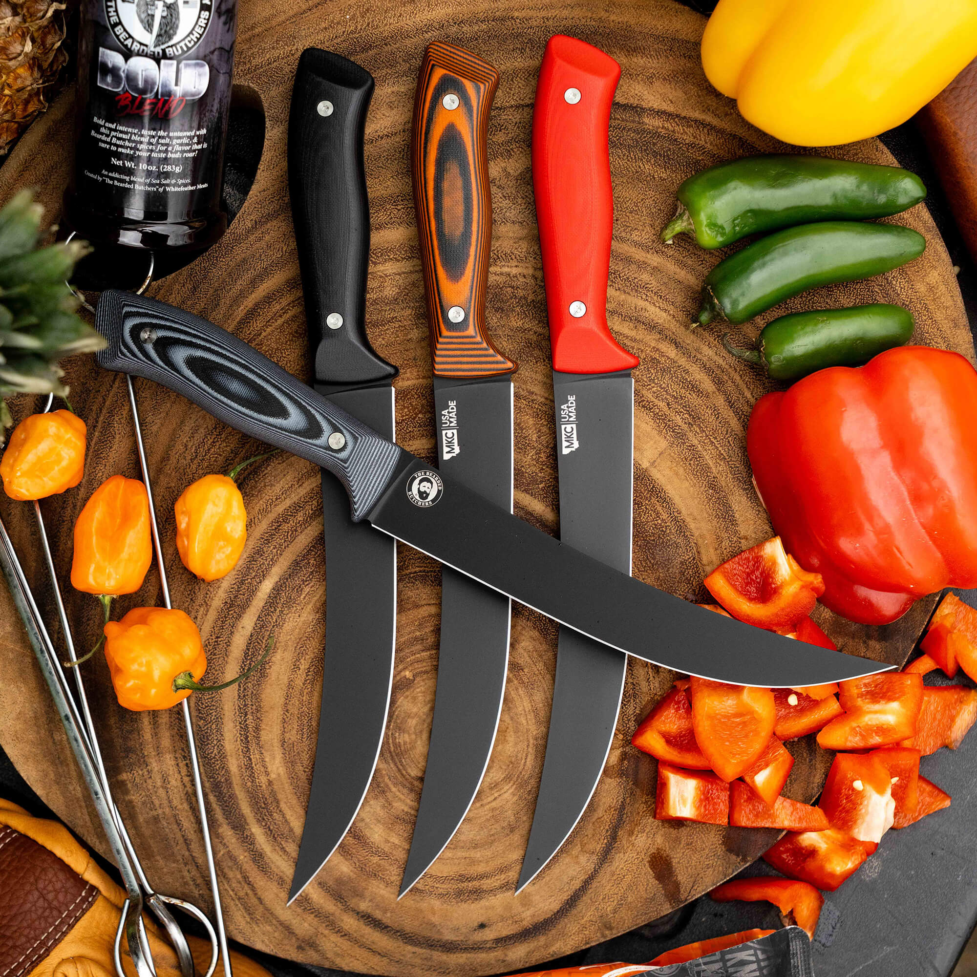 BREAKING BUTCHER KNIFE - BEARDED BUTCHERS EDITION - PVD - GREY/BLACK