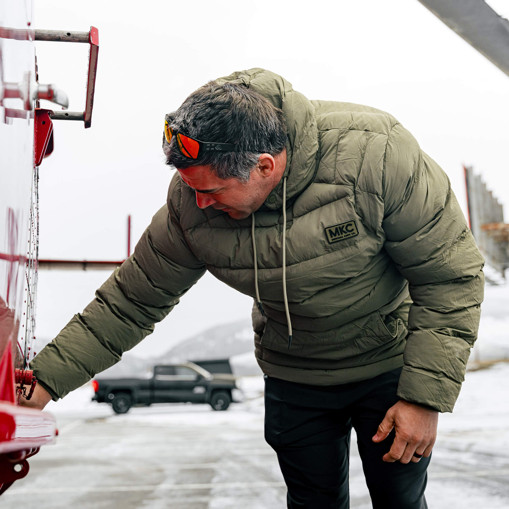 OBERLIN PULLOVER PUFFY JACKET - OLIVE