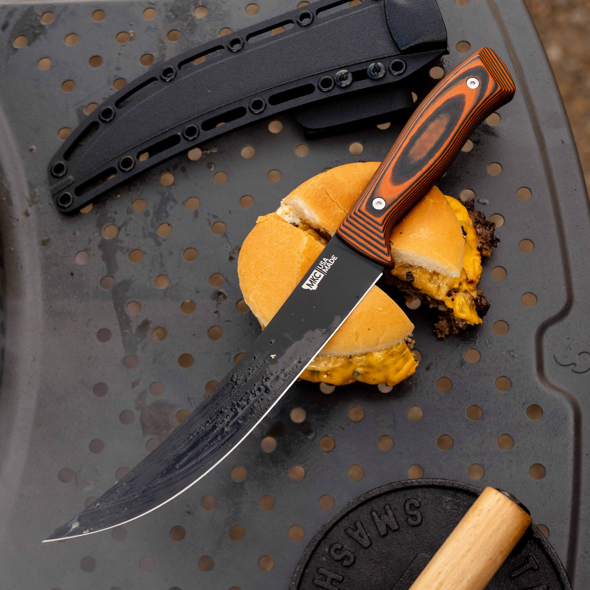 BREAKING BUTCHER KNIFE - PVD - ORANGE/BLACK