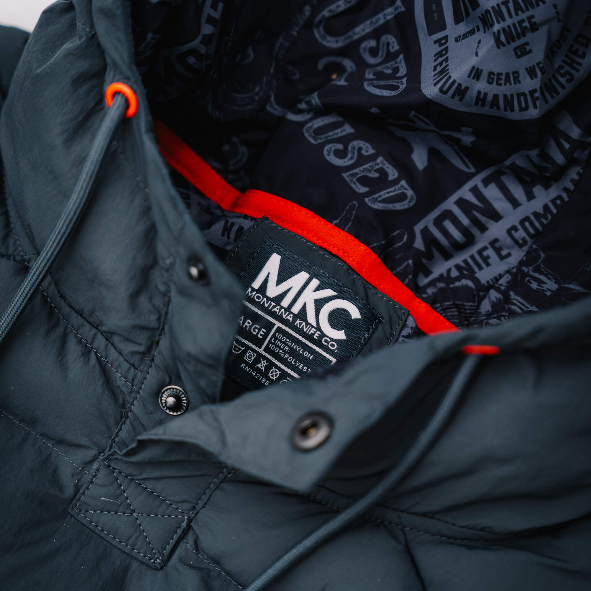 OBERLIN PULLOVER PUFFY JACKET - CHARCOAL