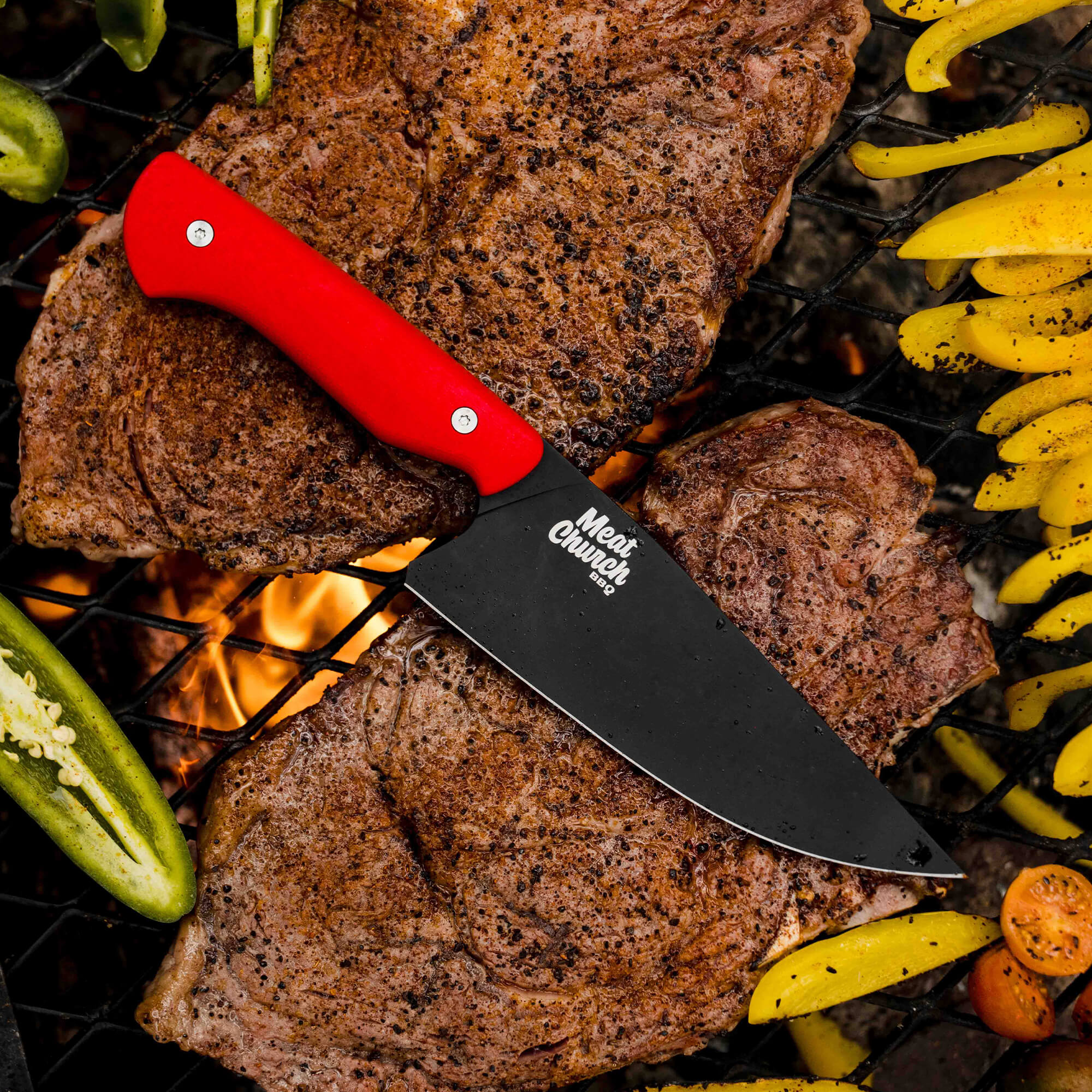 MEAT CHURCH CHEF KNIFE - RED