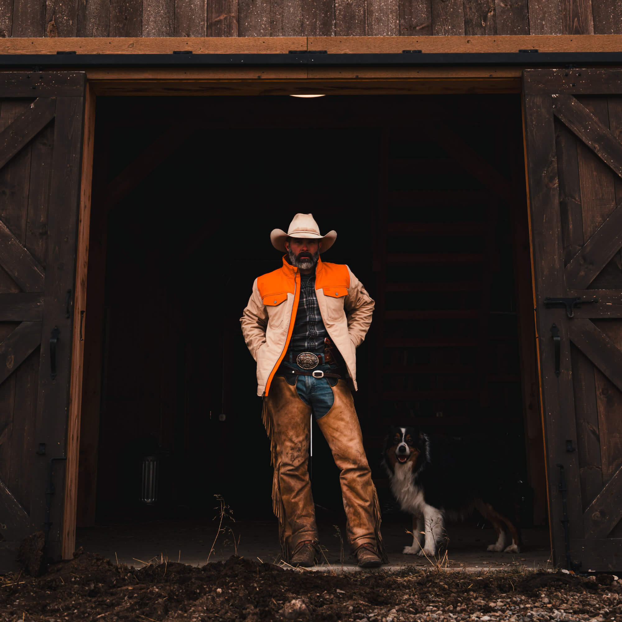 AUGUSTA JACKET - TAN/ORANGE