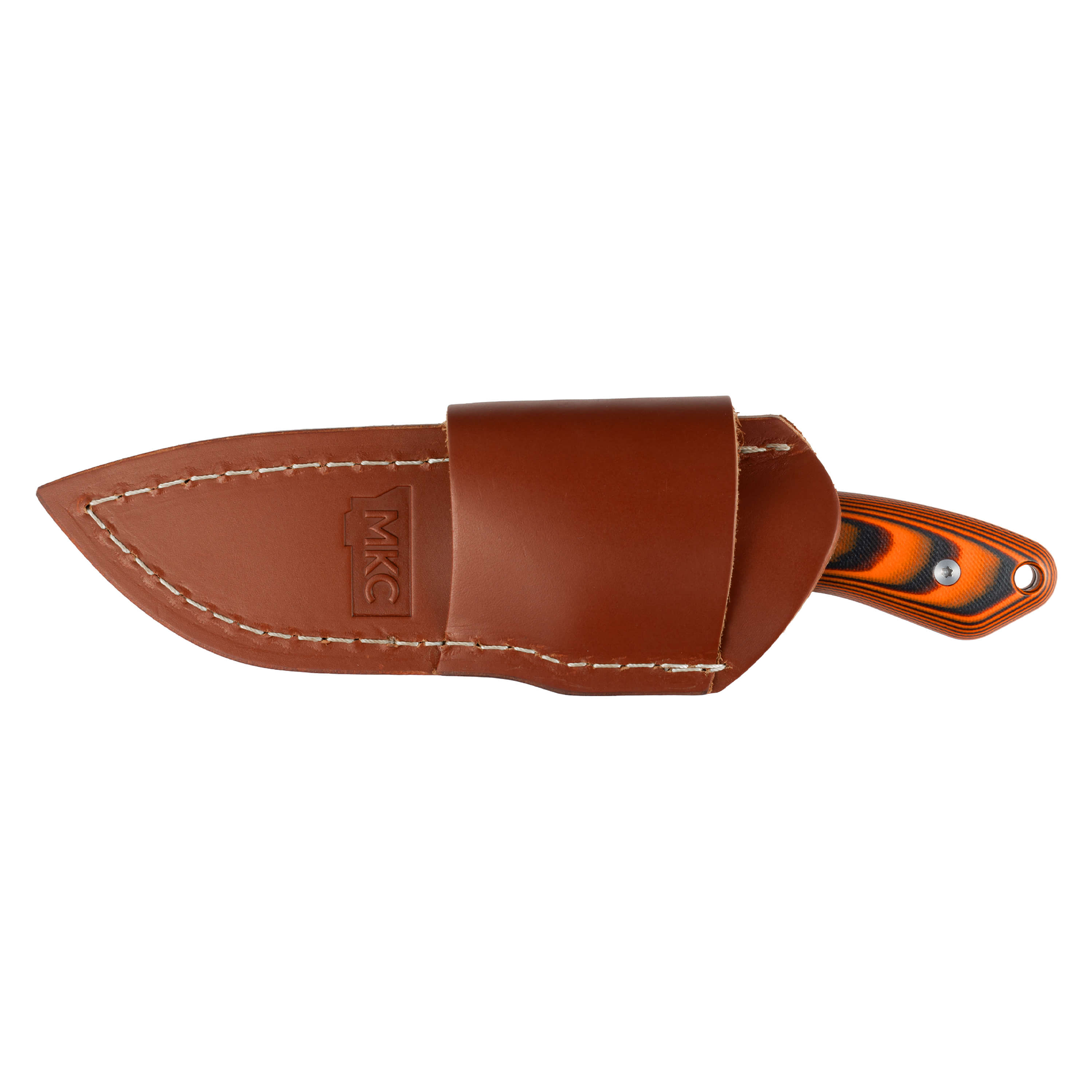 MULE DEER LEATHER SHEATH - HORIZONTAL BELT CARRY