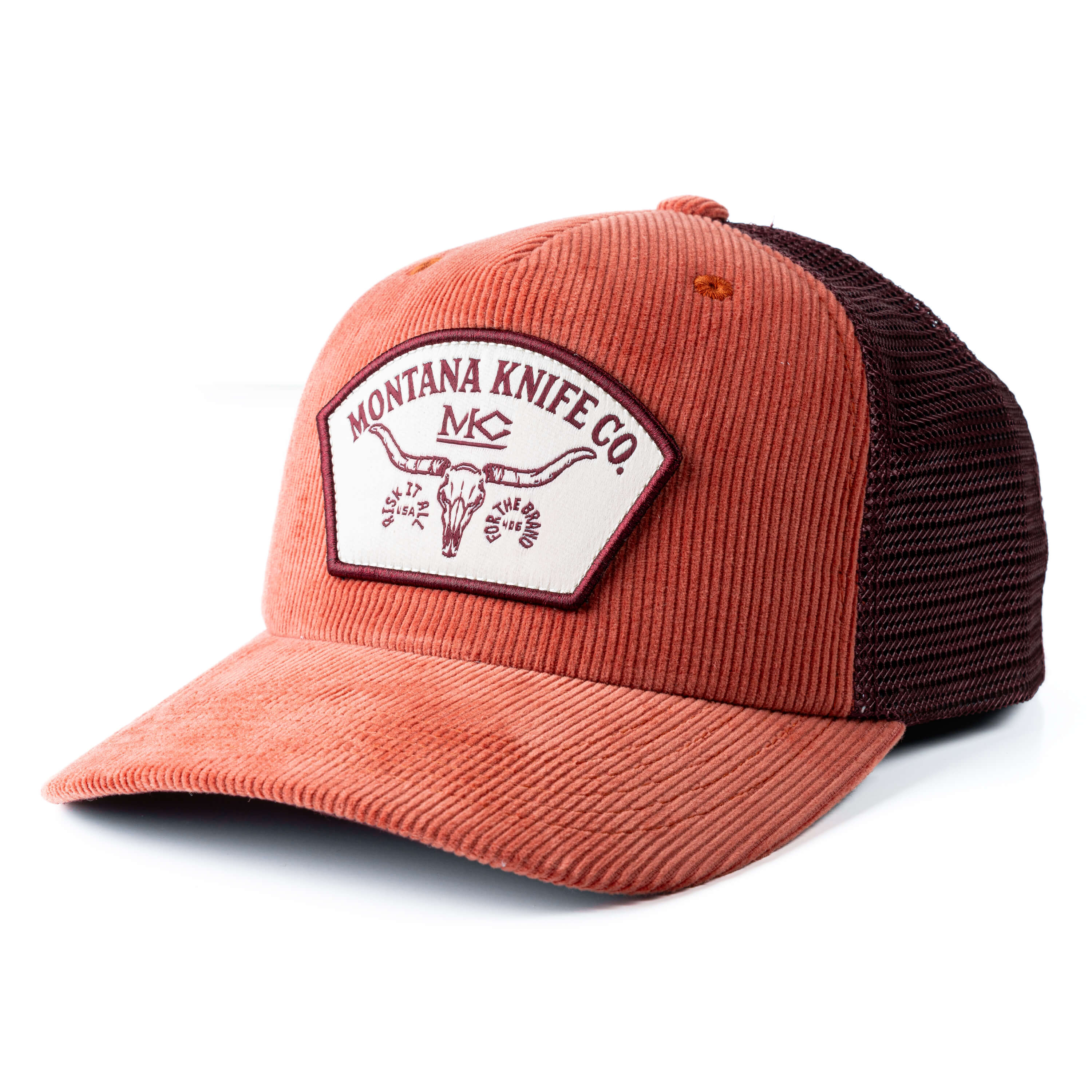 STOCKYARD CORDUROY HAT - CLAY/MAROON