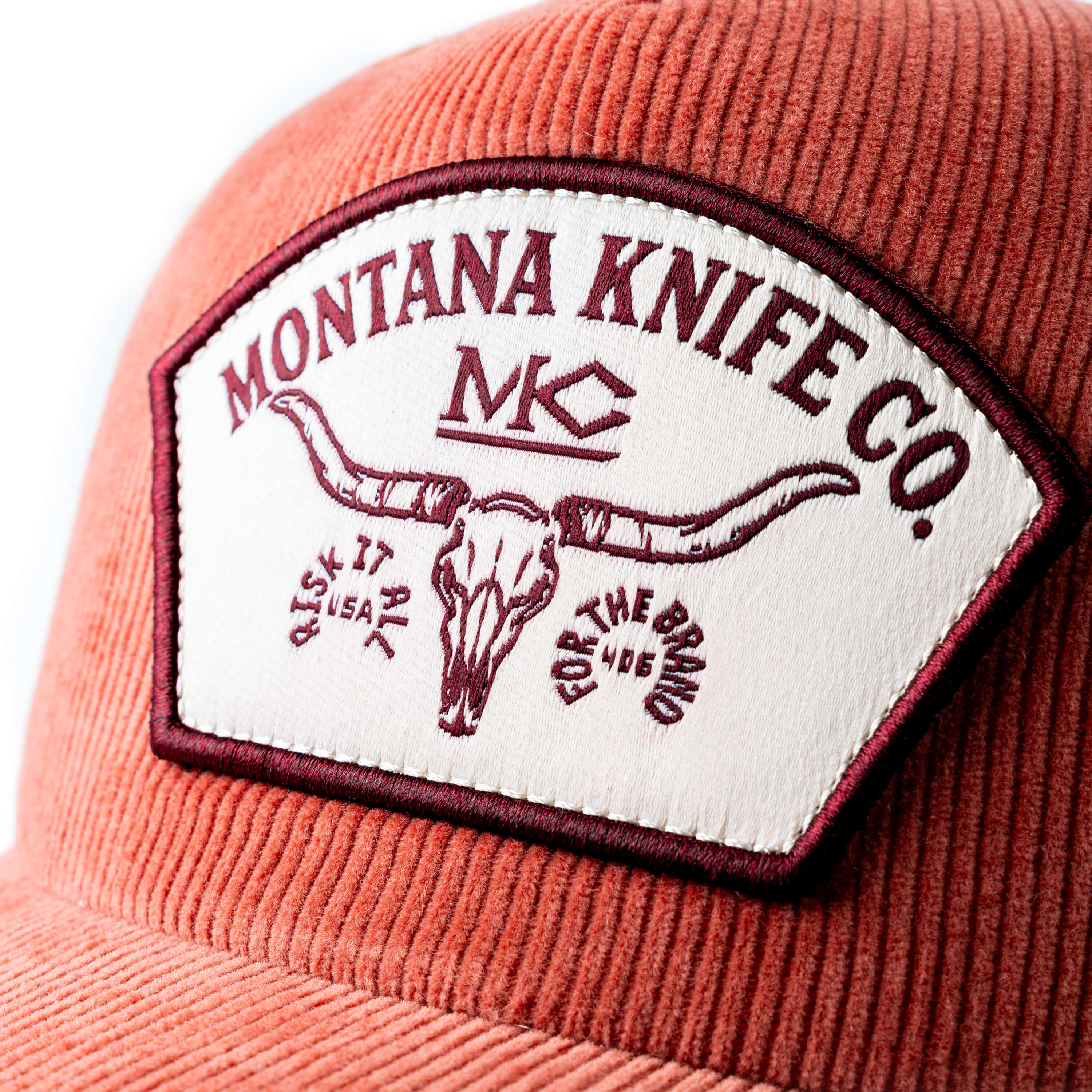STOCKYARD CORDUROY HAT - CLAY/MAROON