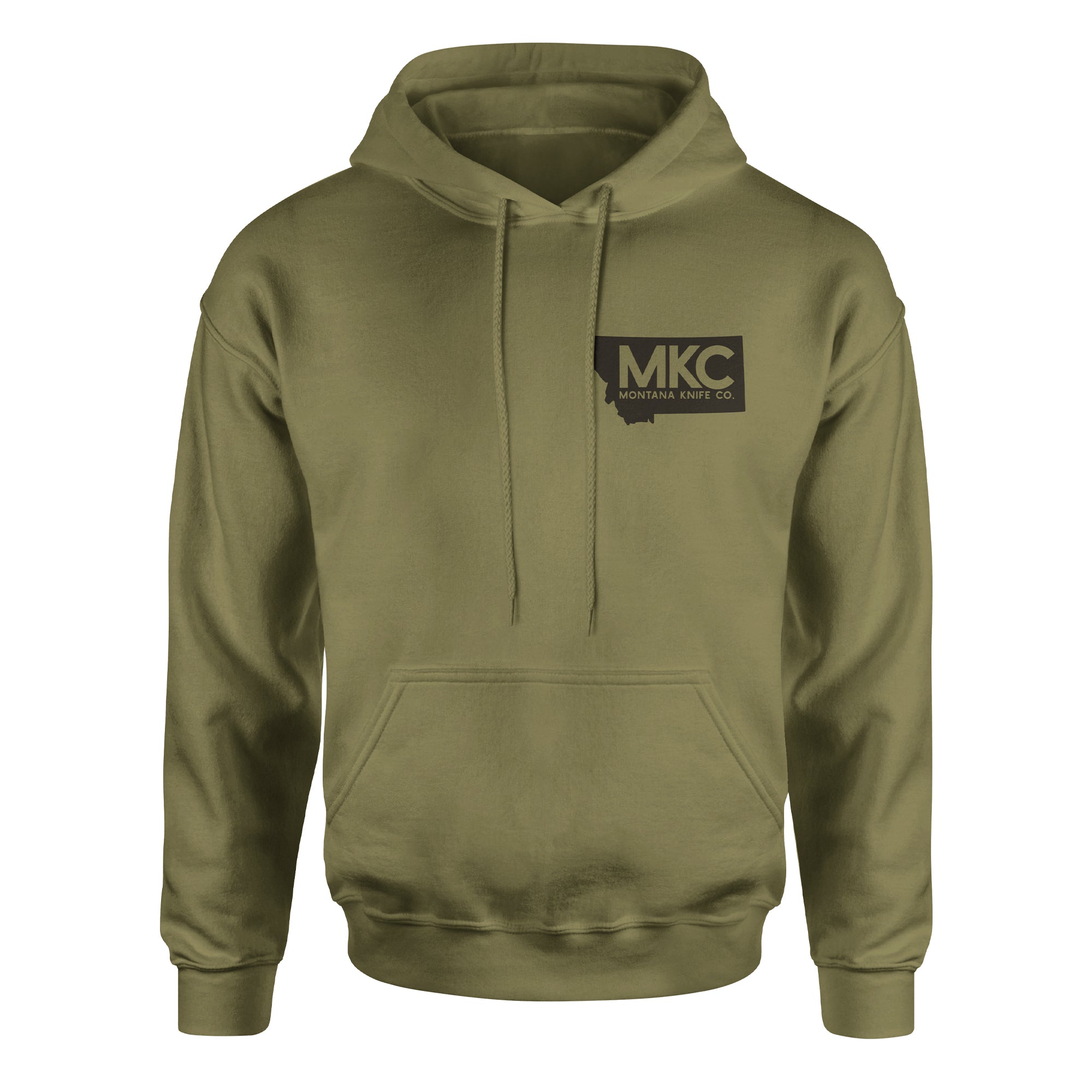 MKC BISON SKULL HOODIE - OLIVE