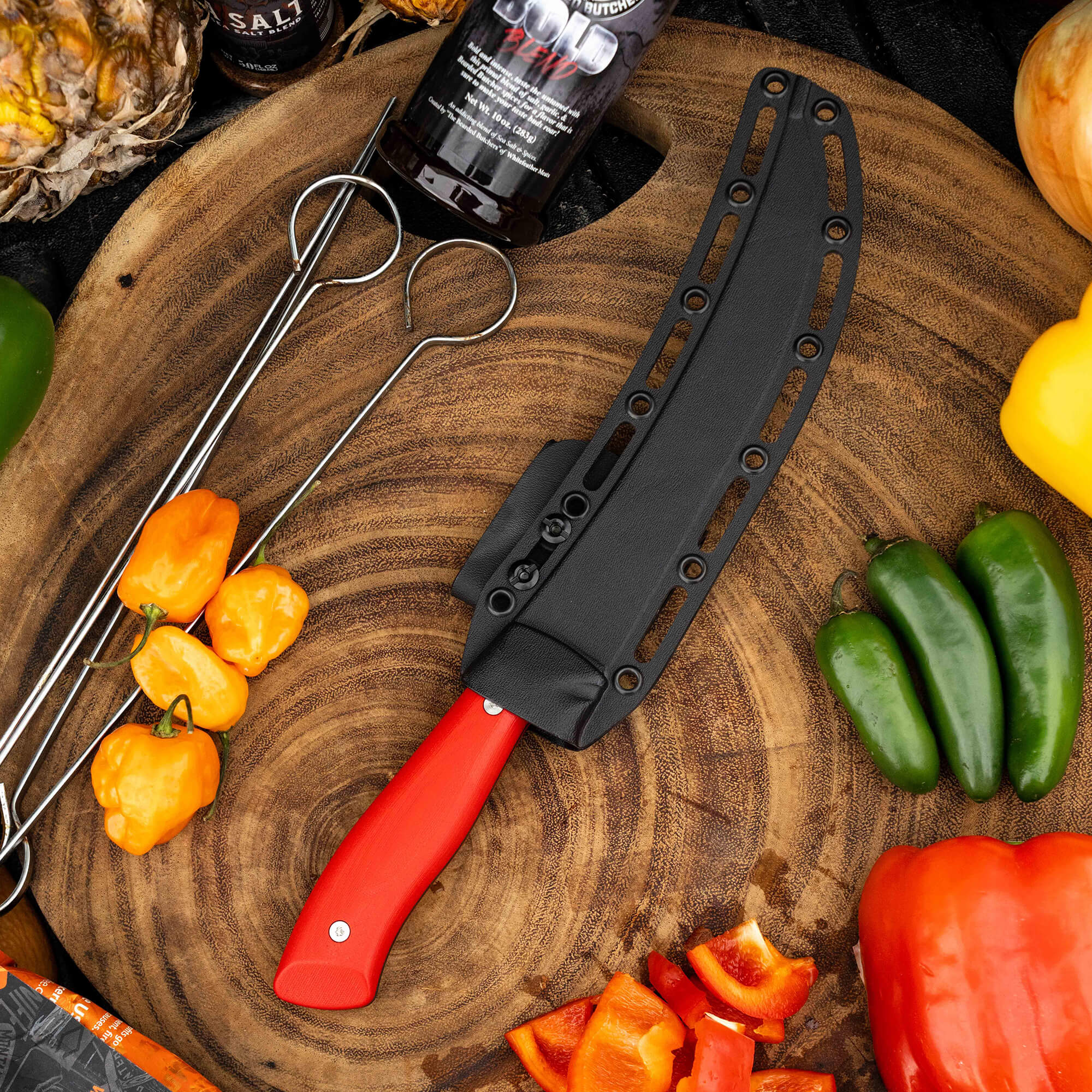BREAKING BUTCHER KNIFE - PVD - RED