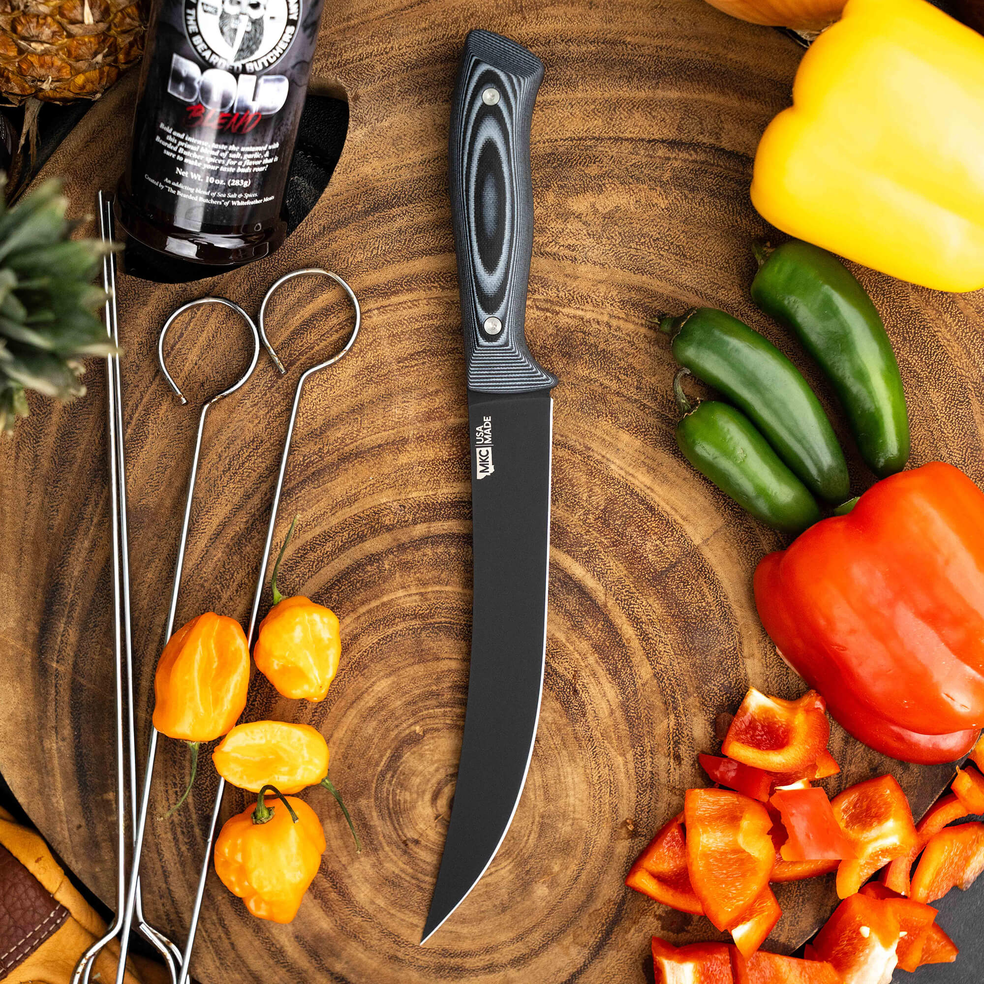 BREAKING BUTCHER KNIFE - BEARDED BUTCHERS EDITION - PVD - GREY/BLACK