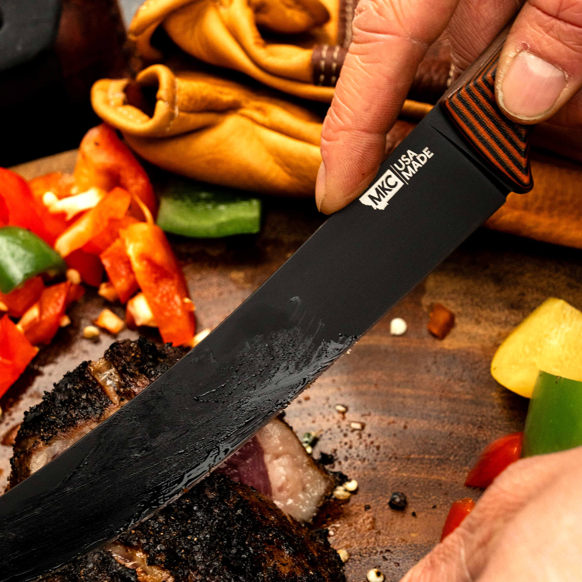 BREAKING BUTCHER KNIFE - PVD - ORANGE/BLACK