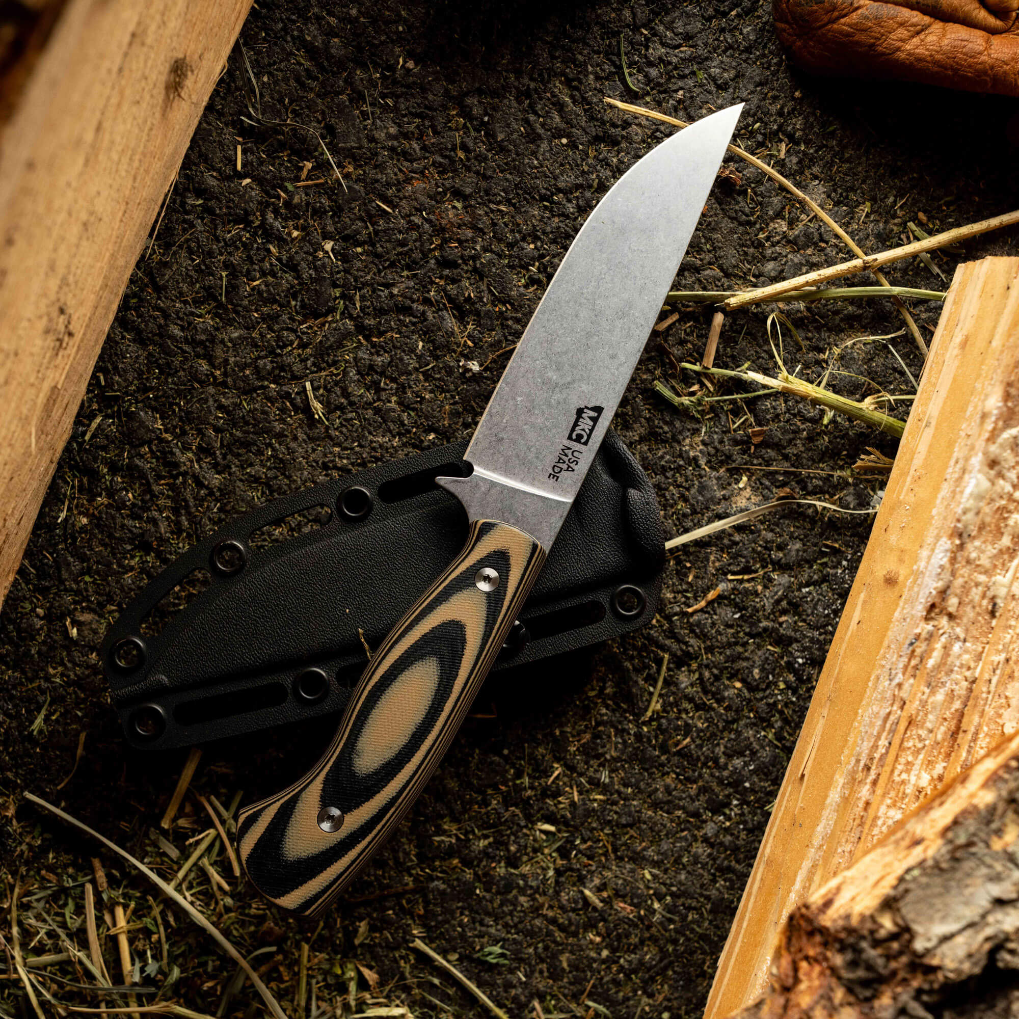 MAGNACUT SUPER CUB - DROP POINT HUNTER - TAN & BLACK