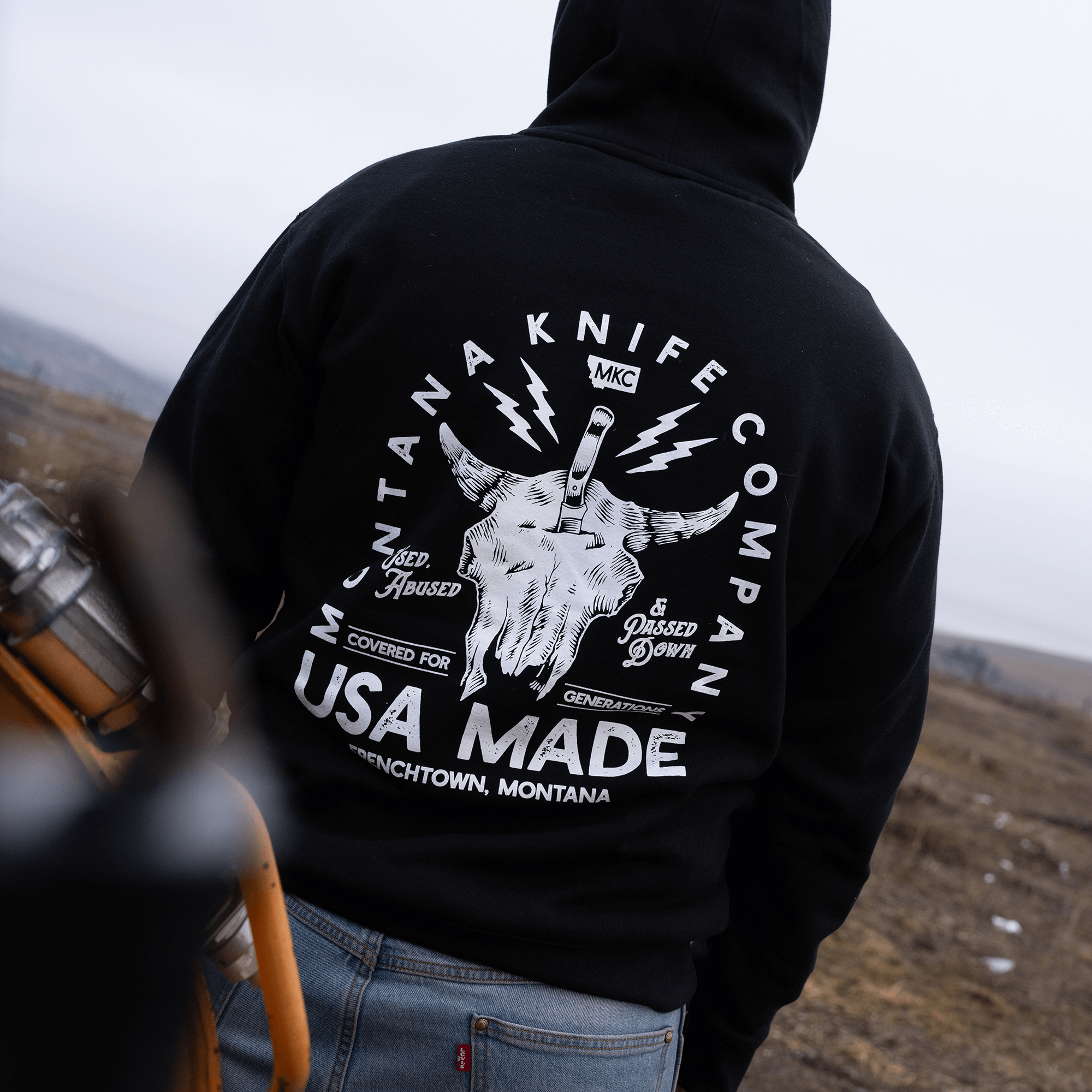 MKC BISON SKULL HOODIE - BLACK