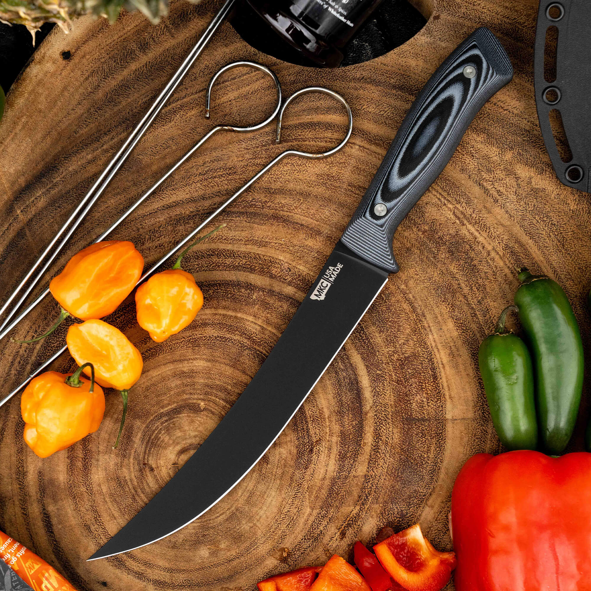 BREAKING BUTCHER KNIFE - BEARDED BUTCHERS EDITION - PVD - GREY/BLACK