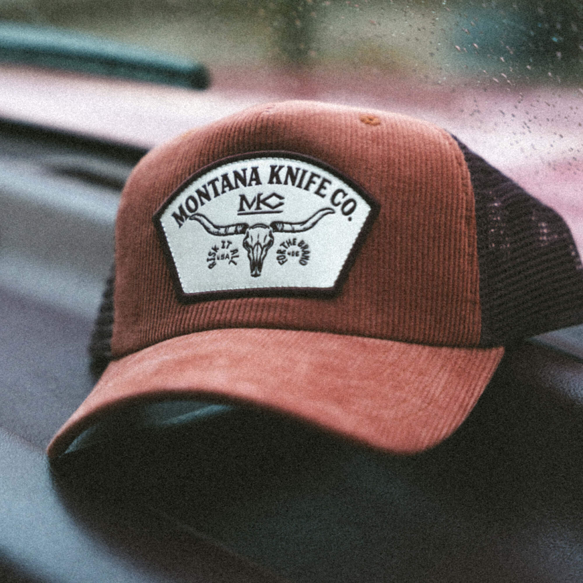 STOCKYARD CORDUROY HAT - CLAY/MAROON
