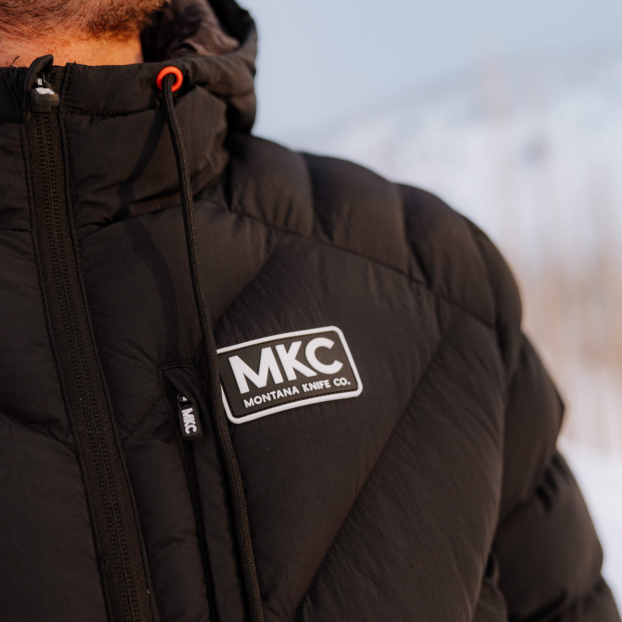 GRINNELL PUFFY ZIP JACKET - BLACK