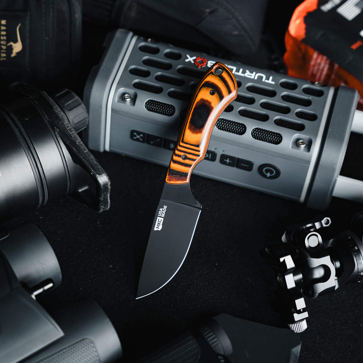 MKC ELK KNIFE - PVD - ORANGE & BLACK