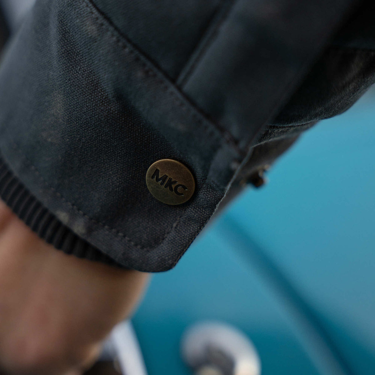 WHITEFISH WAXED CANVAS PUFFY JACKET - CHARCOAL