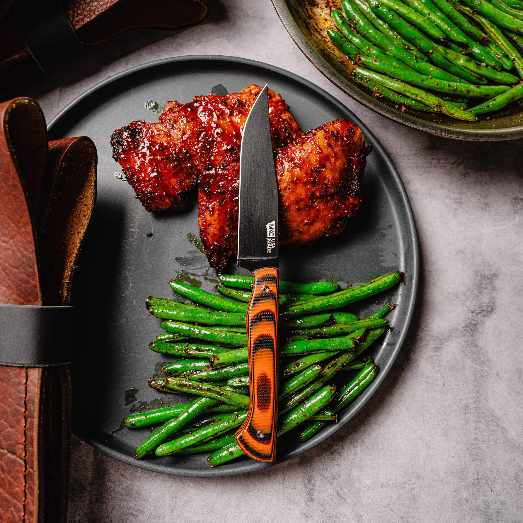 MKC STEAK KNIVES (SET OF 4) - PVD - ORANGE/BLACK
